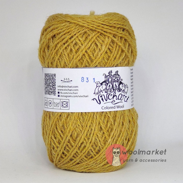 Vivchari Colored Wool гірчичний 831