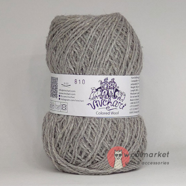 Vivchari Colored Wool світло сірий 810
