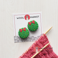 Стопери для спиць "Різдвяний віночок", 2шт