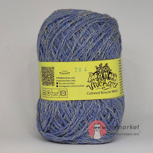 Vivchari Colored Boucle Wool беж букле, блакитний 904