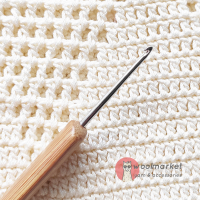 Гачок з бамбуковою ручкою, стальний,  2,0мм