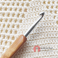 Гачок з бамбуковою ручкою, стальний, 6,0мм