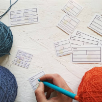 Карточки для залишків пряжі, 20шт