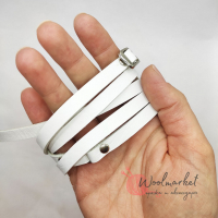 Шкіряний браслет 1Meter, білий