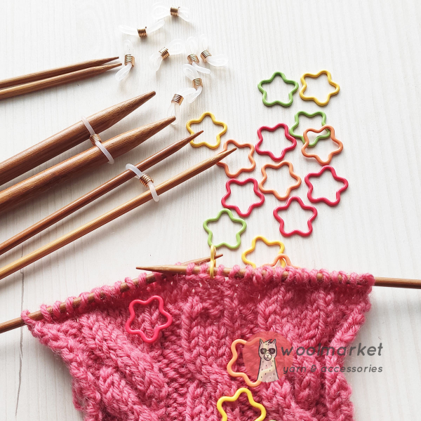 Набір маркерів з стоперами для спиць "Зорепад", різнокольорові, 30шт