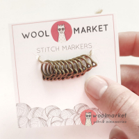 Кото-маркери для в'язання, 8мм (10 шт), бронза, нероз'ємні