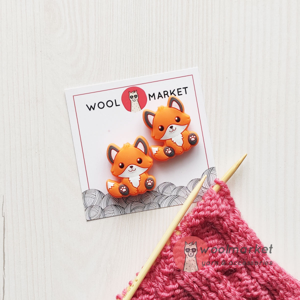 Стопери для спиць "Лисички", 2шт