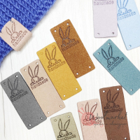 Бірка пришивна "Handmade Bunny", пісочний, 1шт