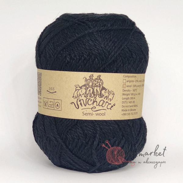 Vivchari Semi-wool чорний 412