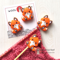 Стопери для спиць "Лисички", 2шт