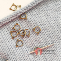 Кото-маркери для в'язання, 8мм (10 шт), бронза, нероз'ємні