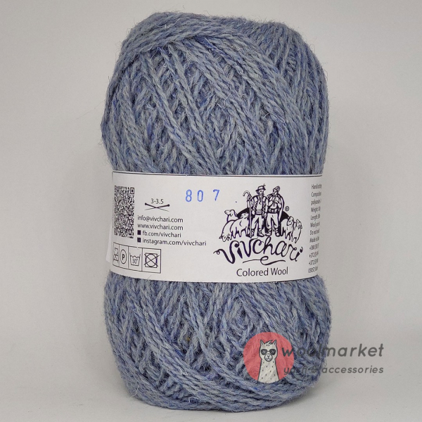 Vivchari Colored Wool сіро-блакитний 807