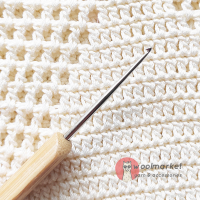 Гачок з бамбуковою ручкою, стальний,  1,0мм