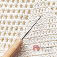 Гачок з бамбуковою ручкою, стальний,  1,25мм