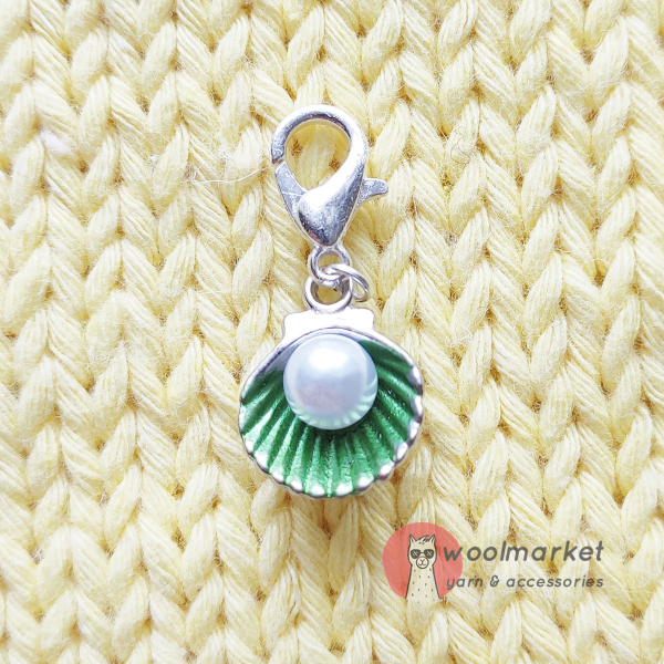 Маркер "Мушля з перлиною", зелена бірюза