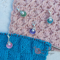 Маркер "Мушля з перлиною", бірюза