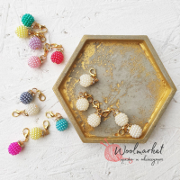 Маркери для в'язання "Малинки", білі, 3 шт.