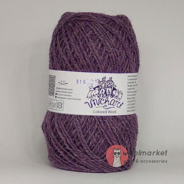Vivchari Colored Wool брусничний 816