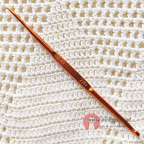 Залізний двосторонній гачок, золотий, 2,2-4,0мм