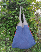 Сумка-авоська Multicolor-1 (беж, джинс, корал)