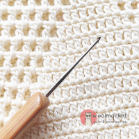 Гачок з бамбуковою ручкою, стальний, 0,75мм