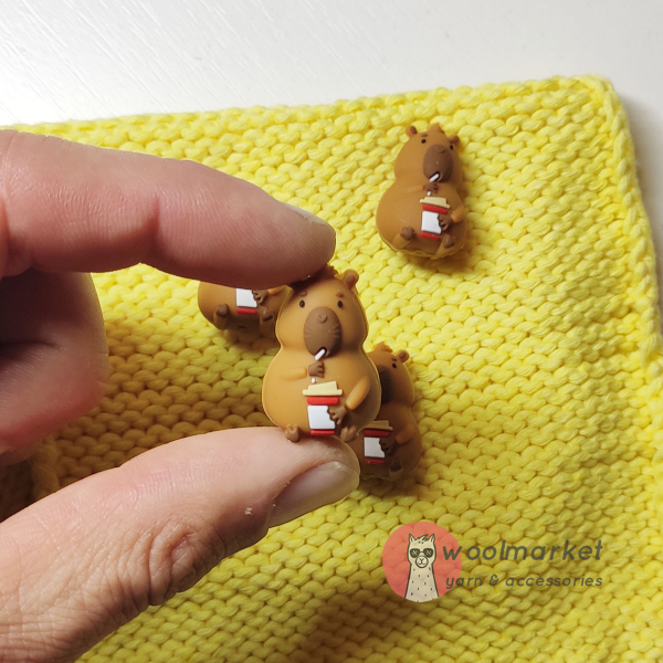 Стопери для спиць "Капібара", 2шт