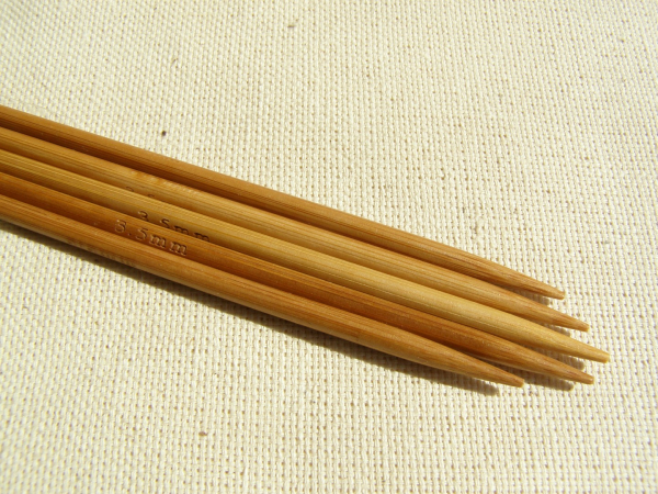 Шкарпеткові бамбукові спиці 20см, 3,5мм, набір 5шт