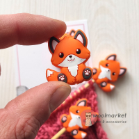 Стопери для спиць "Лисички", 2шт