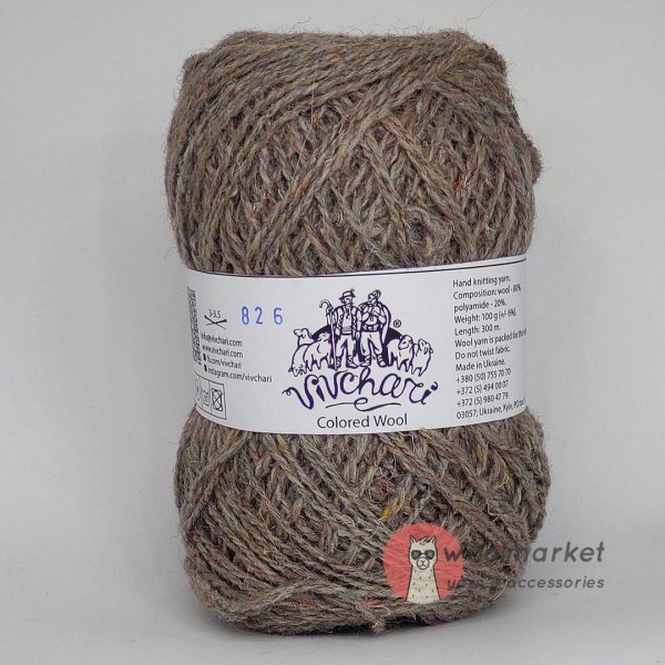 Vivchari Colored Wool темно-бежевий твід 826