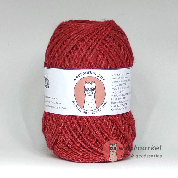 Woolmarket Colored Wool Stock, червоний