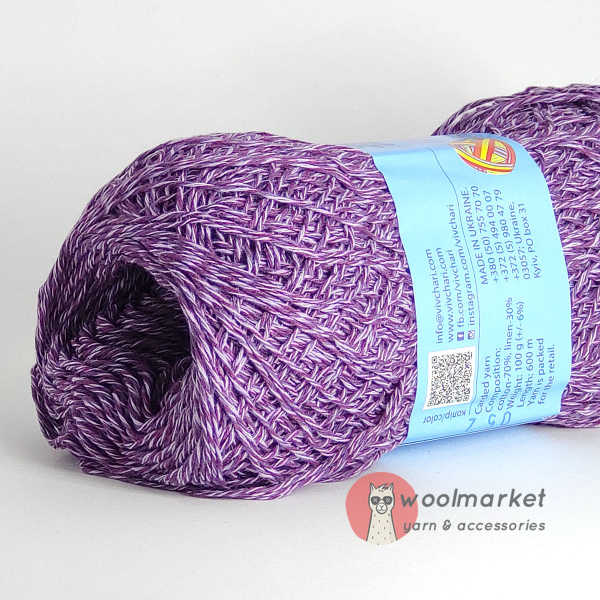 Vivchari Ethno-Cotton Classic Print, фіалковий туман 052