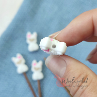 Стопери для спиць "Альпаки", білі, 2шт