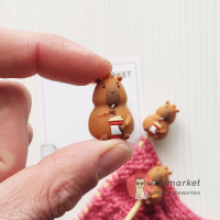 Стопери для спиць "Капібара", 2шт