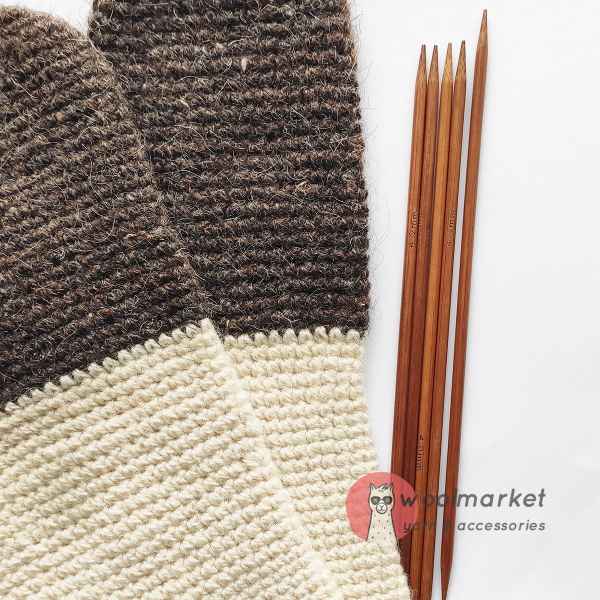 Шкарпеткові бамбукові спиці 20см, 4,0мм, набір 5шт