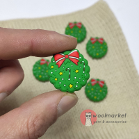 Стопери для спиць "Різдвяний віночок", 2шт