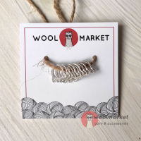 Кото-маркери для в'язання, 8мм (10 шт), срібло, нероз'ємні