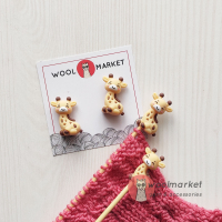 Стопери для спиць "Жирафки", 2шт