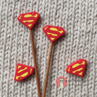 Стопери для спиць "DC. Super Knitting Girl", 2шт