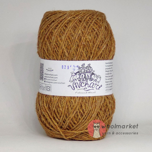 Vivchari Colored Wool моркв'яний 829