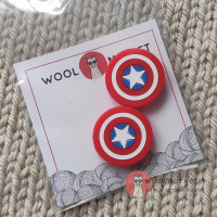 Стопери для спиць "Marvel. Captain Knitting Girl", 2шт