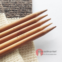 Шкарпеткові бамбукові спиці 20см, 9,0мм, набір 5шт