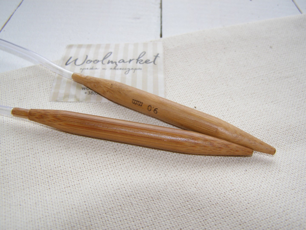 Укорочені бамбукові спиці 40см, 9,00мм