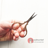 Вінтажні ножички в стилі ретро, золотисті