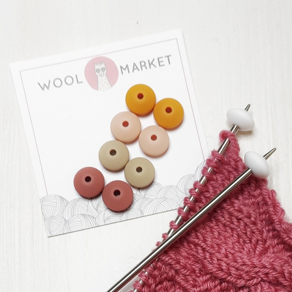 Стопери для шкарпеткових спиць, набір 5, 8шт