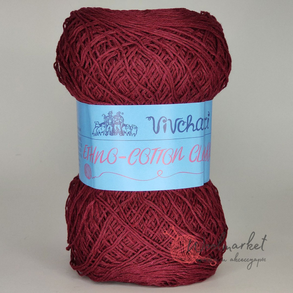 Vivchari Ethno-Cotton Classic, бордо 018