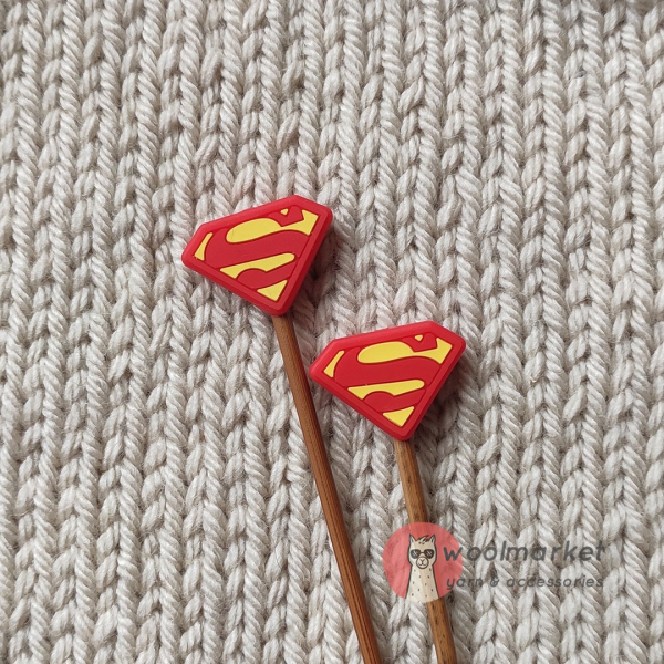 Стопери для спиць "DC. Super Knitting Girl", 2шт