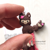 Стопери для спиць "Альпаки", молочний шоколад, 2шт