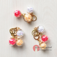 Маркери для в'язання "Кульки з зірочками", 3 шт (кораловий, білий, персиковий)