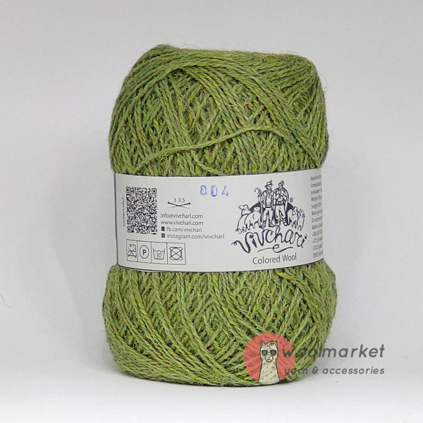 Vivchari Colored Wool яскрава оливка 804(l)