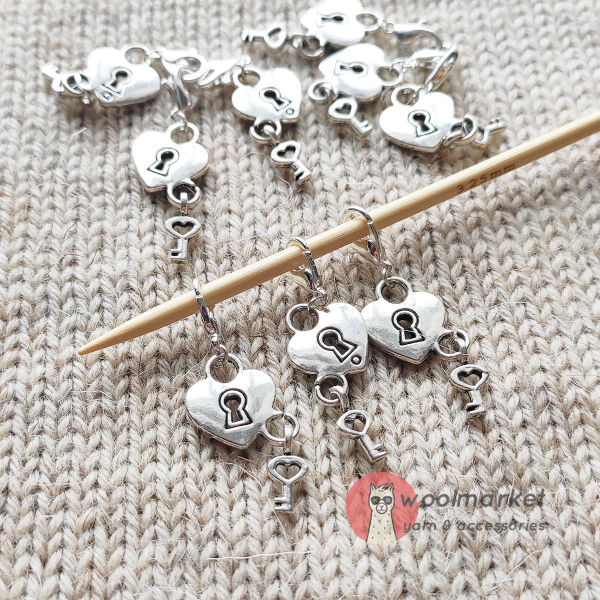 Маркери для в'язання "Ключ до серця", 3шт